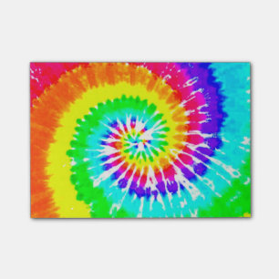 Tie Dye Rainbow Swirl Neon Rainbow Colors Pattern Post-it Notes