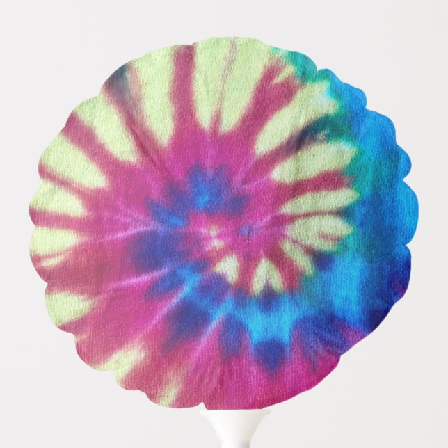 tie dye rainbow swirl vivid colourful rainbow balloon (Front)