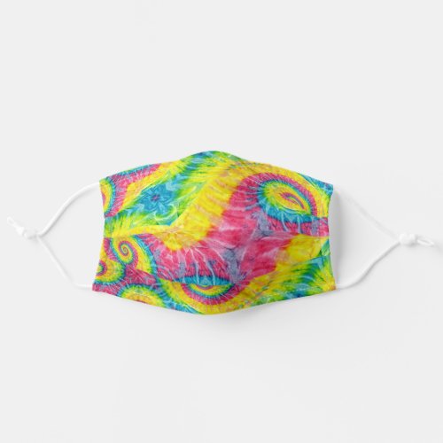 Tie Dye Rainbow Swirls Adult Cloth Face Mask