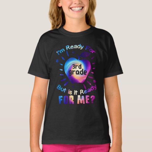 Tie Dye Ready For 3rd Grade Back To School T_Shirt