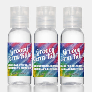Tie Dye Red Blue Personalized Party Favor Hand Sa Sanitizer