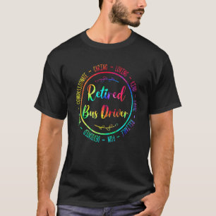 Tie Dye Retired Bus Driver Retirement Party Summer T-Shirt