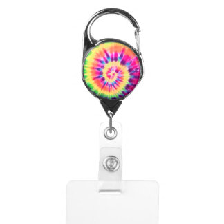 Tie Dye Retractable Badge ID Holder