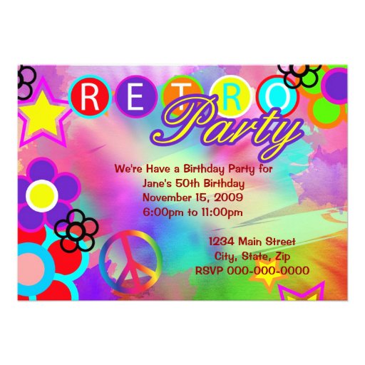 Tie Dye Birthday Party Invitation Wording 10