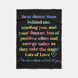 Tie Dye Retro Dear Dance Mom Behind Me Sending You Fleece Blanket