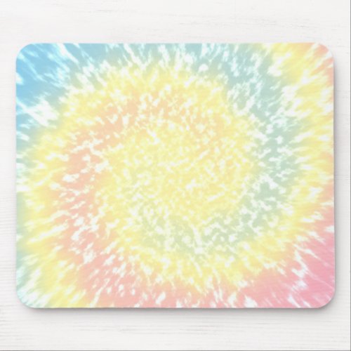 Tie Dye Retro Pastel Hippy Swirl Mouse Pad