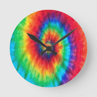 tie Dye Round Clock