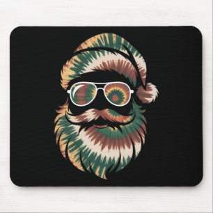 Tie Dye Santa Claus Face Xmas Boys Girls Kids Adul Mouse Pad