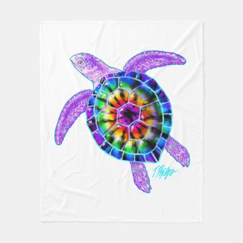 Tie Dye Sea Turtle Blanket