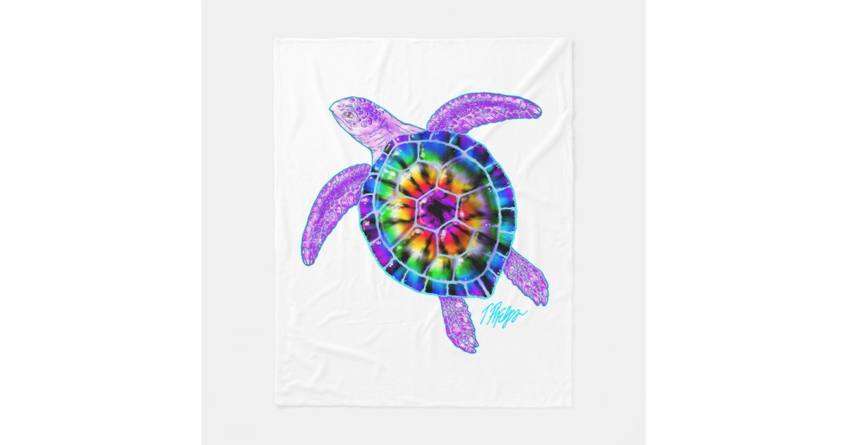 Tie Dye Sea Turtle Blanket | Zazzle.com