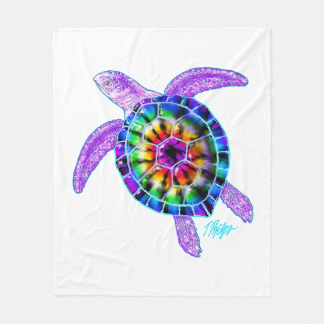 Tie Dye Sea Turtle Blanket (Front)