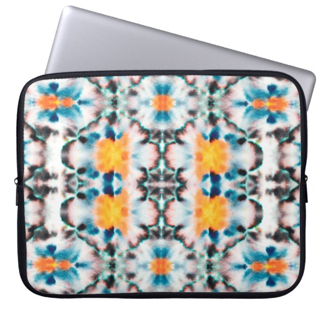 Tie Dye Seamless Pattern. Ethnic Abstract. Psyched Laptop Sleeve (Front)