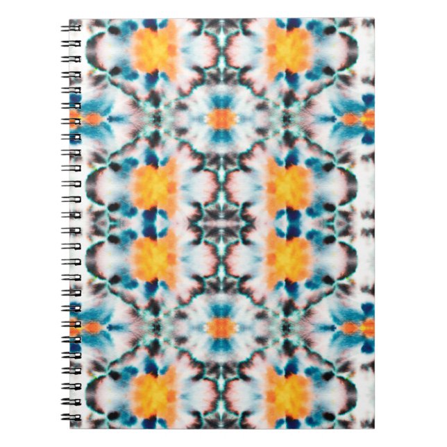 Tie Dye Seamless Pattern. Ethnic Abstract. Psyched Notebook (Front)