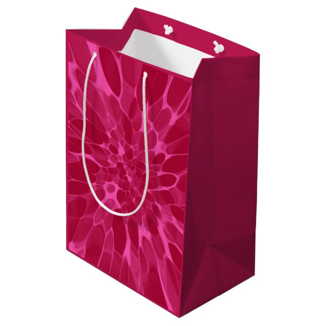tie dye shades of pink   medium gift bag (Back Angled)