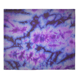 Tie Dye Shades of Purple & Blue Duvet Cover
