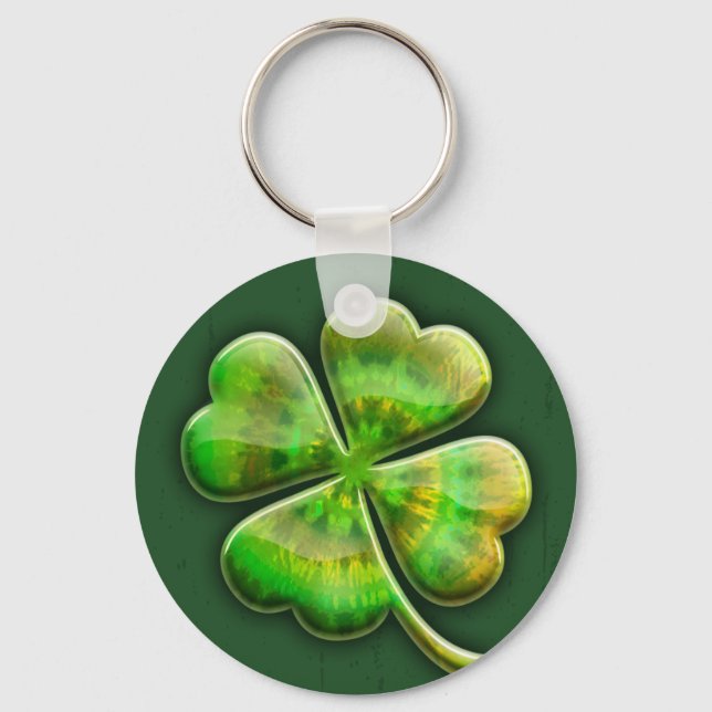 Tie-Dye Shamrock II Keychain (Front)