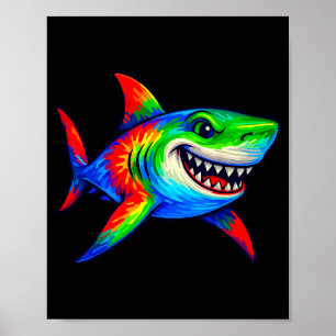 Tie-dye Shark Peace Sign Hipe