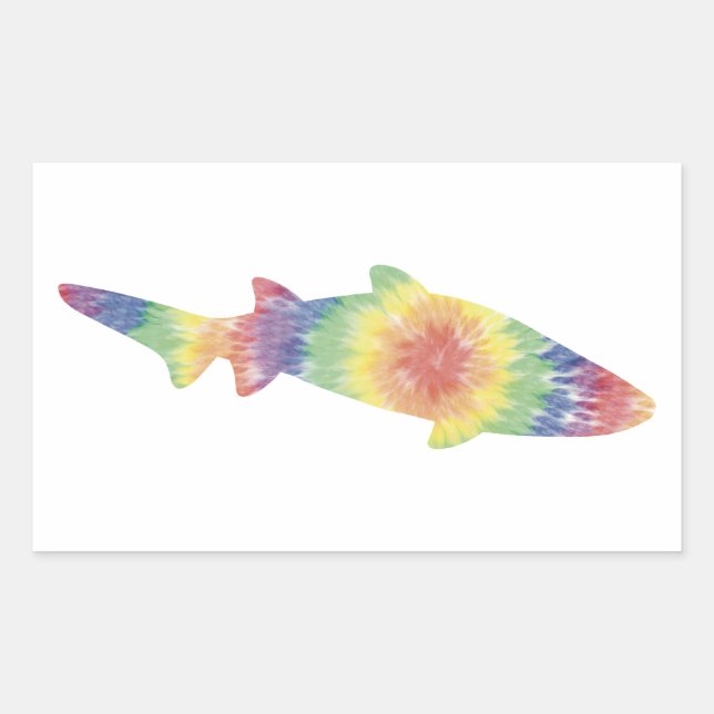 Tie Dye Shark Sticker (Front)