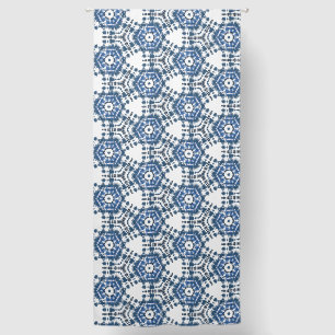 Tie Dye Shibori Blue and White Pattern Blackout Curtains