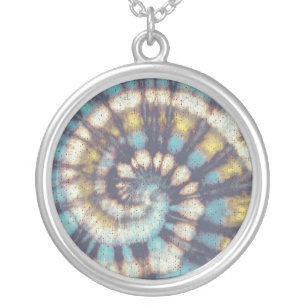 Tie Dye Silver Plated Necklace