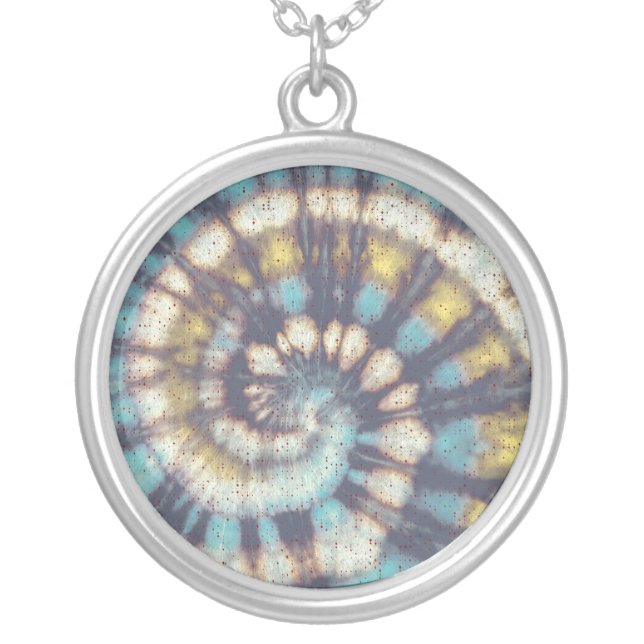 Tie Dye Silver Plated Necklace (Front)
