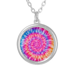 Tie Dye Silver Plated Necklace