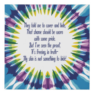 Tie-Dye Skin Pride Tee Faux Canvas Print
