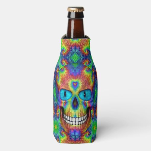 Tie Dye Skull Dead Zombie Bottle Cooler
