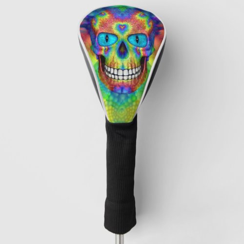 Tie Dye Skull Dead Zombie Driver  Or Putter Covers