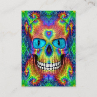 Tie Dye Skull Dead Zombie Undead Business Cards