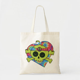 Tie Dye Skull Tote Bag