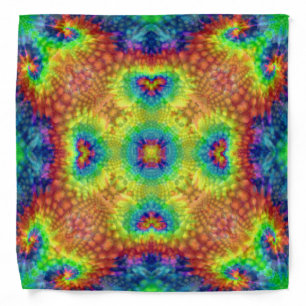 Tie Dye Sky Colorful Bandana, Hankerchief, Hankie Bandana