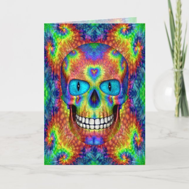 Tie Dye Sky Colorful Greeting Cards & Envelopes (Front)