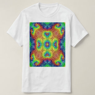 Tie Dye Sky Vintage Fractal Kaleidoscope T-Shirt