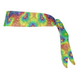 Tie Dye Sky Vintage Fractal Kaleidoscope Tie Headband