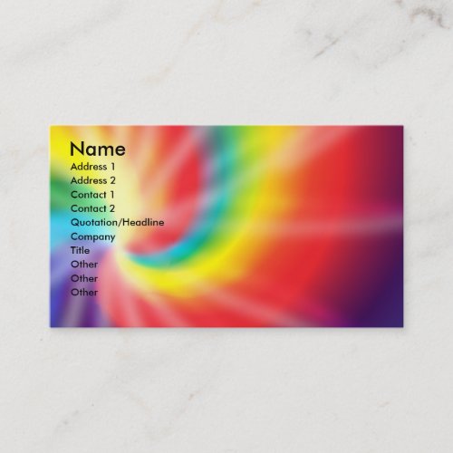 Tie dye Slightly Enlarged Business Card