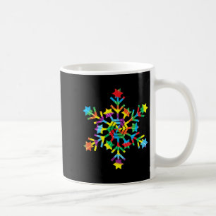 Tie Dye Snowflake Retro Hipe Christmas Holiday Xma Coffee Mug