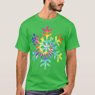 Tie Dye Snowflake Winter Christmas  T-Shirt