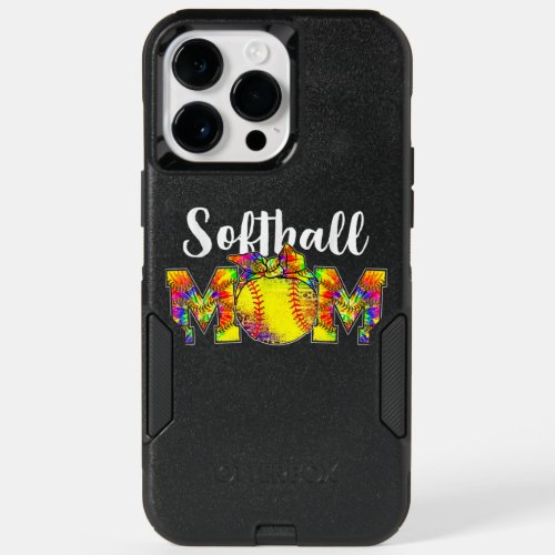 Tie Dye Softball Mom Tee Softball Game Day Vibes M OtterBox iPhone 14 Pro Max Case