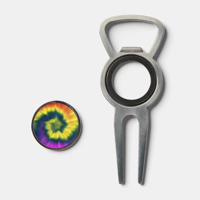 Tie-Dye Spiral - Divot Tool (Front (Open))