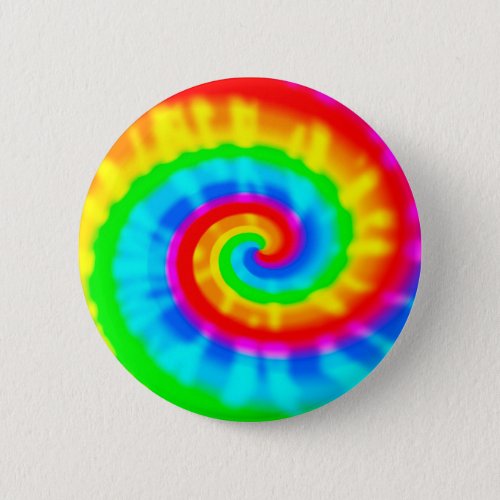 Tie Dye Spiral Pinback Button