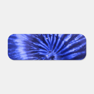 Tie-Dye Spiral Swirl - Blue Metal Sign