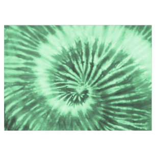 Tie-Dye Spiral Swirl - Green Tablecloth