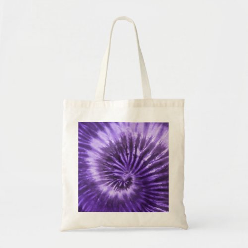 Tie_Dye Spiral Swirl _ Purple Tote Bag