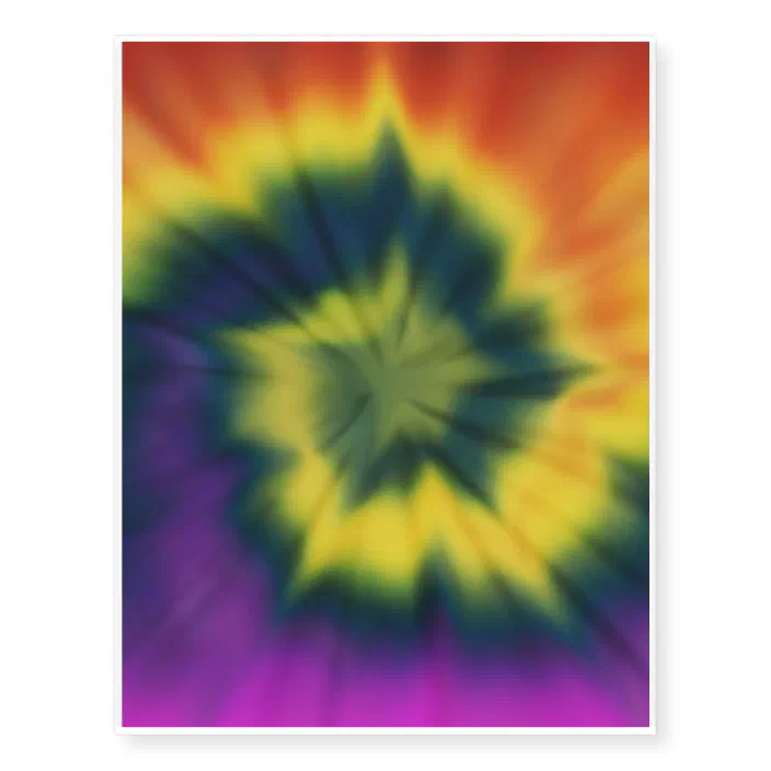 Blank Blue and Purple Spiral Tie Dye Greeting Card