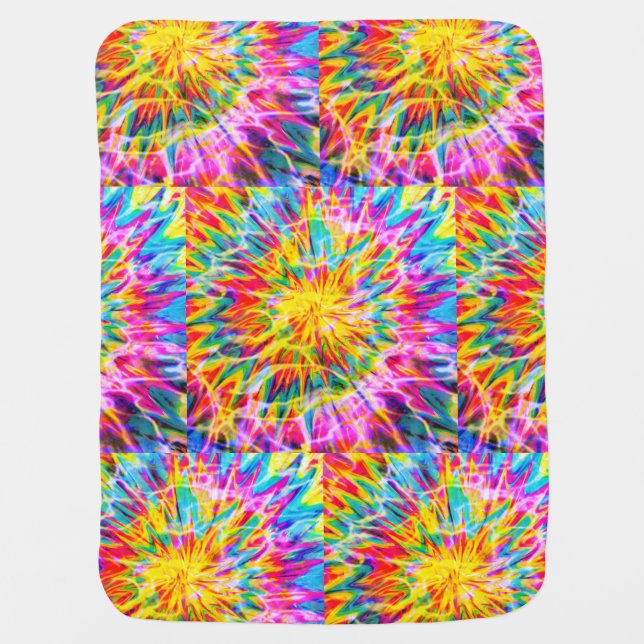 TIE DYE SPLASH  BABY BLANKET (Front)