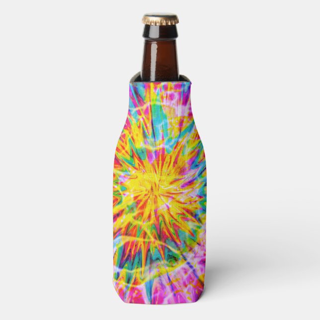TIE DYE SPLASH BOTTLE COOLER (Bottle Front)