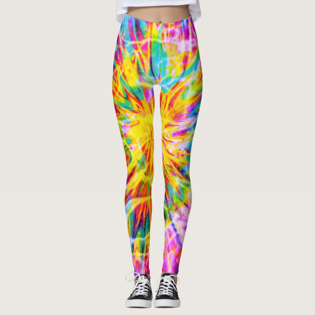 TIE DYE SPLASH LEGGINGS (Front)
