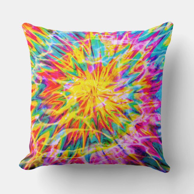 TIE DYE SPLASH  THROW PILLOW (Front)