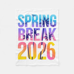 Tie Dye Spring Break Cruise Crew 2026 Family Fleece Blanket